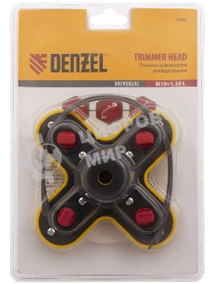 Головка триммерная универсальная гайка Denzel М10х1, 25 левая