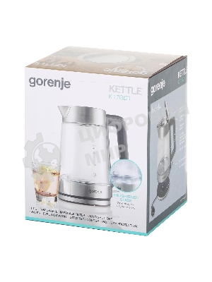 Чайник электрический Gorenje K17GED 1.7л. 2200Вт нержавеющая сталь (корпус: стекло)