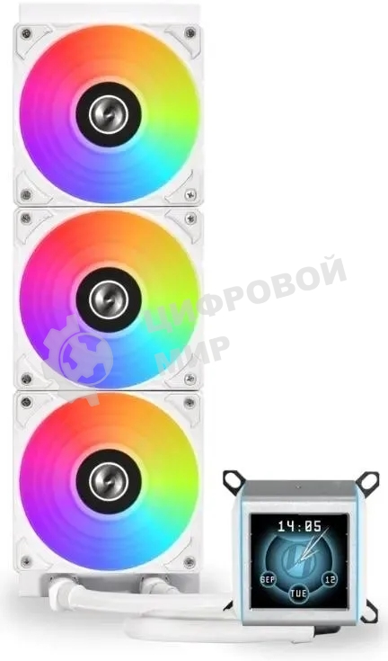 Система жидкостного охлаждения Lian-Li Galahad II LCD 360 ARGB белый 120мм алюминий+медь 2450rpm 30db 4-pin