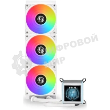 Система жидкостного охлаждения Lian-Li Galahad II LCD 360 ARGB белый 120мм алюминий+медь 2450rpm 30db 4-pin