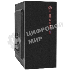 Компьютерный корпус Minitower ExeGate BAA-403-UNS500 (mATX, БП UNS500 с вент. 12см, 2*USB, HD Audio, черный)