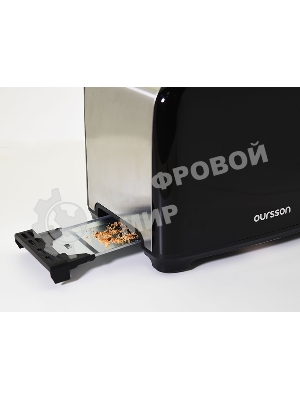 Тостер OURSSON TS2120/BL черный, 930 Вт
