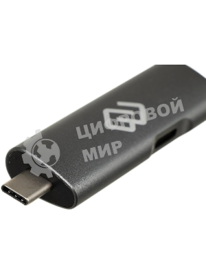 Кард-ридер Digma CR-СU2522-G/серый/SD/TF/micro-SD/micro-SDXC/miсro-SDHC/USB 2.0/USB Type-C/алюминий