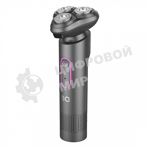 Электробритва BQ SV1008 Gray-Pink. Мощность 5 Вт/Время зарядки 90 минут/Время беспроводной работы 90 минут/Влагозащита IPX6/Электропитание 110-240 В, 50-60 Гц/Ротационная головка бритвы/Мощный мотор/Индикатор заряда батареи/Портативная база для подзарядки
