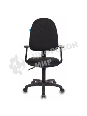 Кресло Бюрократ CH-1300/T-15-21 черный, экокожа, 120 кг, механизм качания