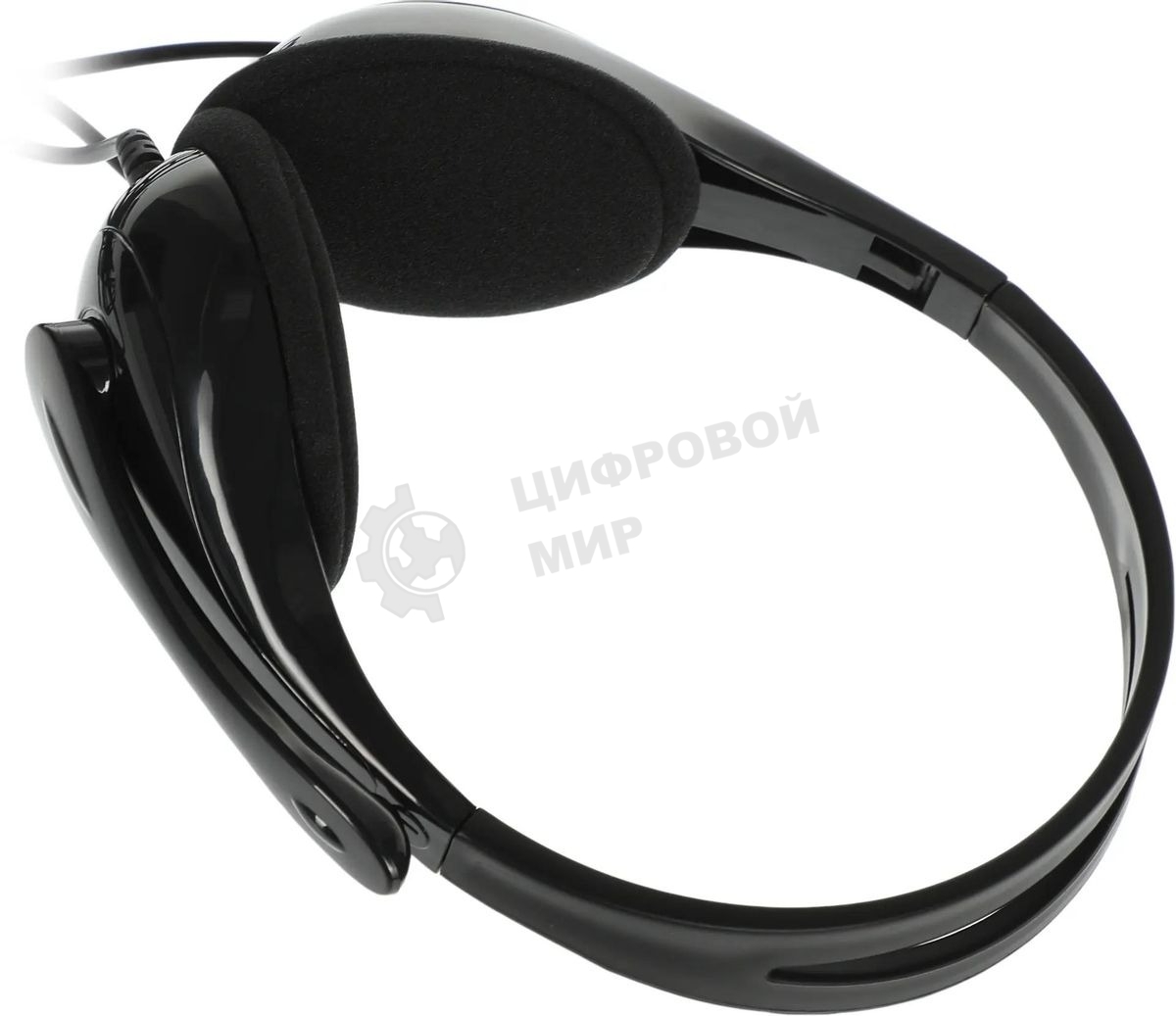 Гарнитура проводная с микрофоном A4Tech HU-9 черный 1.8м накладные USB оголовье черный