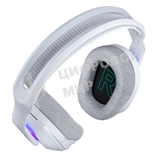 Гарнитура Logitech G522 Lightspeed белый, беспроводная + проводная, Bluetooth 5.3/USB, радиус 30 м, подсветка, съёмный микрофон