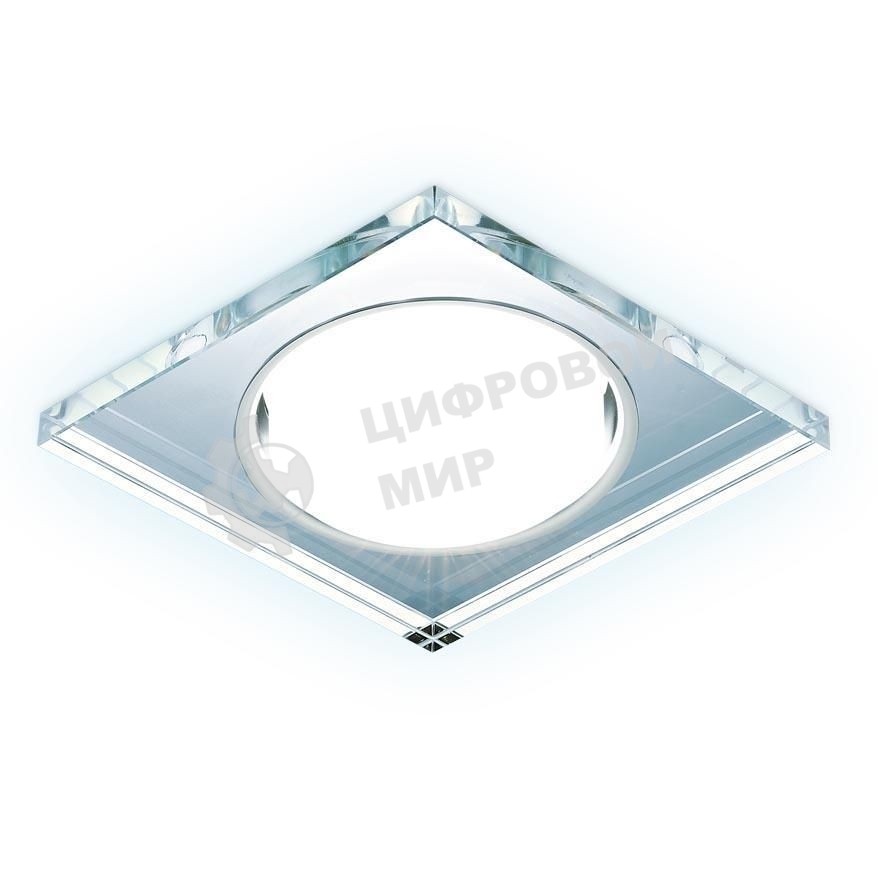 Встраиваемый точечный светильник G215 CL/CH/CLD хром/прозрачный GX53+3W(LED COLD)