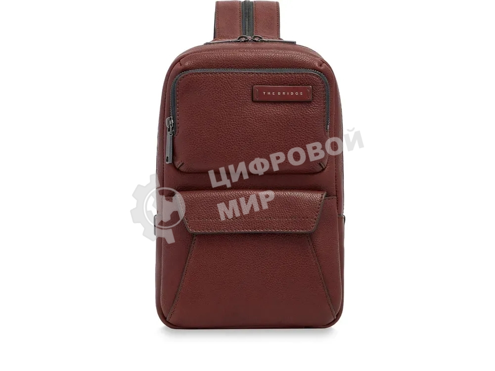 Рюкзак слинг мужской The Bridge Ludovico 053126LZ/1A коричневый натур.кожа