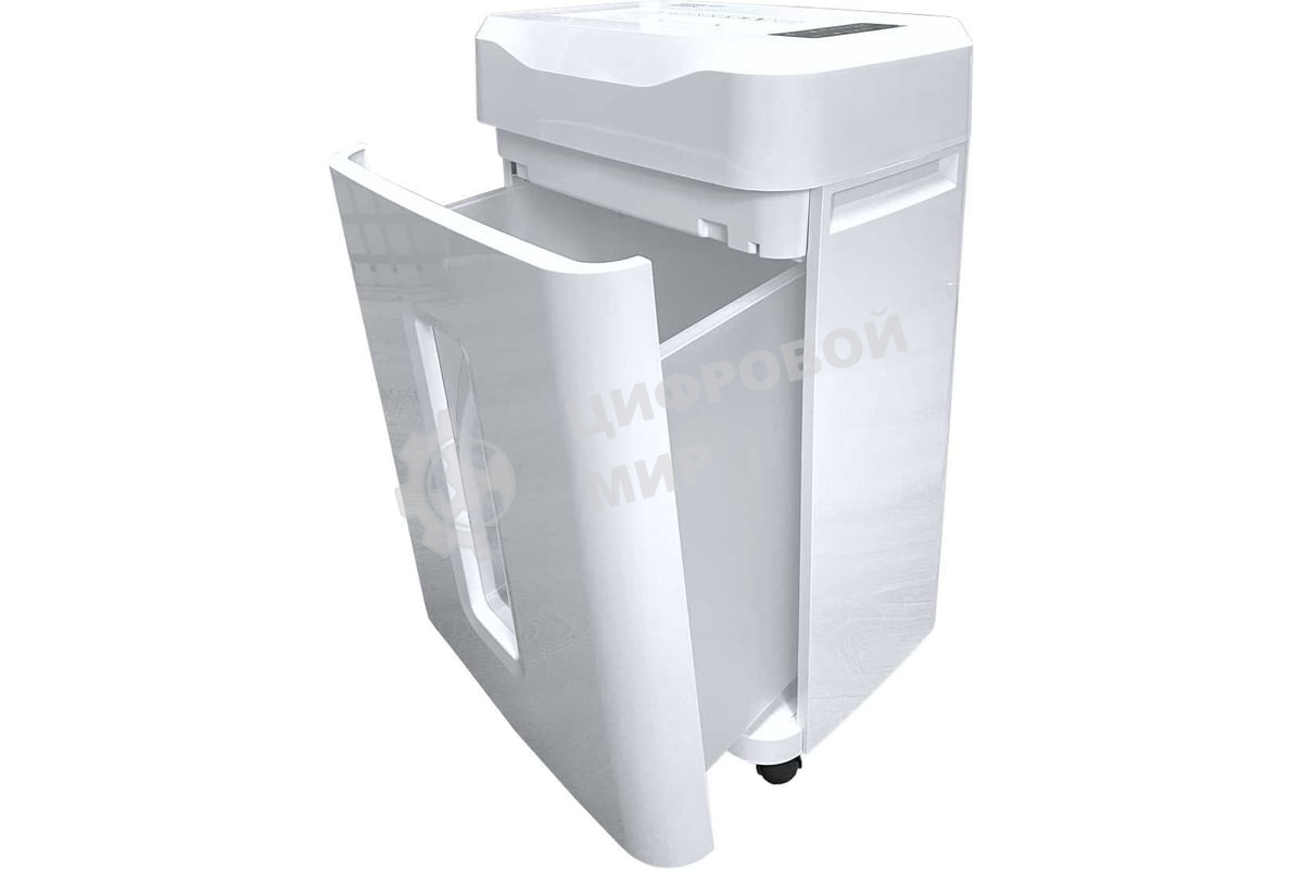 Шредер Office Kit S210N 3,9x38 белый (секр.P-4) фрагменты 16лист. 35лтр. скрепки скобы пл.карты CD