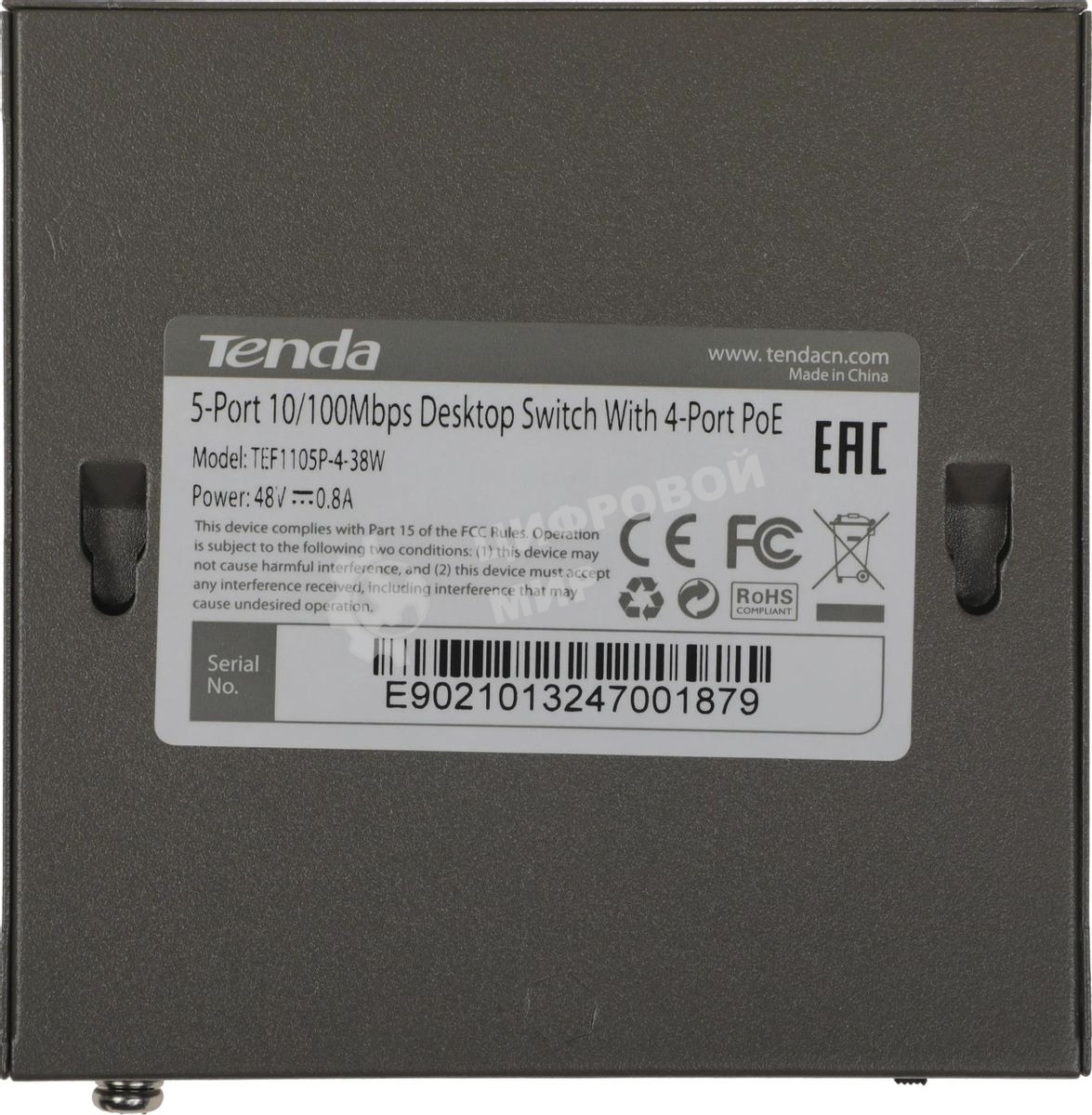 Коммутатор Tenda TEF1105P-4-38W 5PORT 10/100M