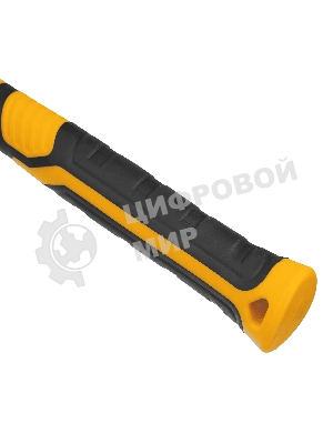 Киянка резиновая Denzel 680 г, черно-белая, фибергласовая рукоятка c TPR покрытием