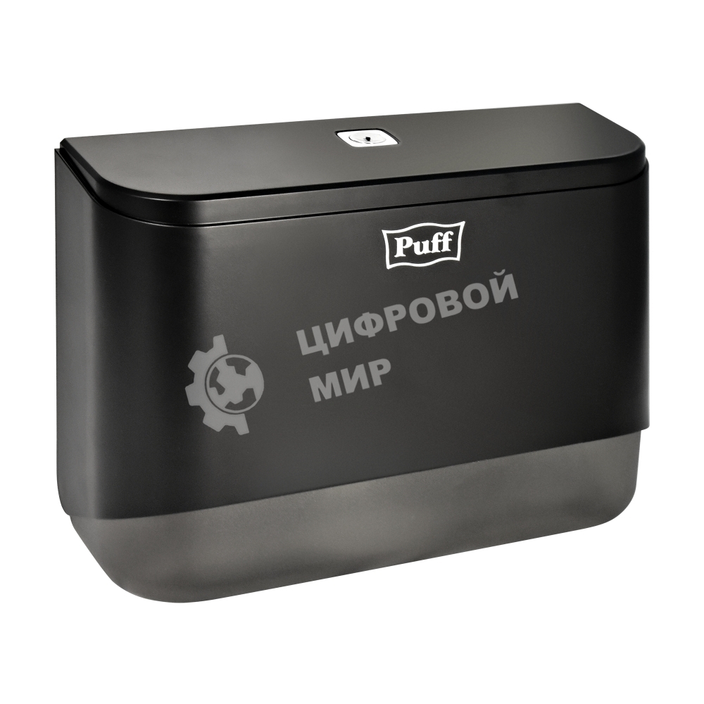 Диспенсер бумажных полотенец Puff-5140Bl черный, с замком, ABS-пластик