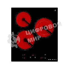 Варочная панель Kuppersberg, Hi-Light, High-Tech, 45 см, сенсорное управление, прямые края, таймер, автоматическое отключение, индикация остаточного тепла, черный