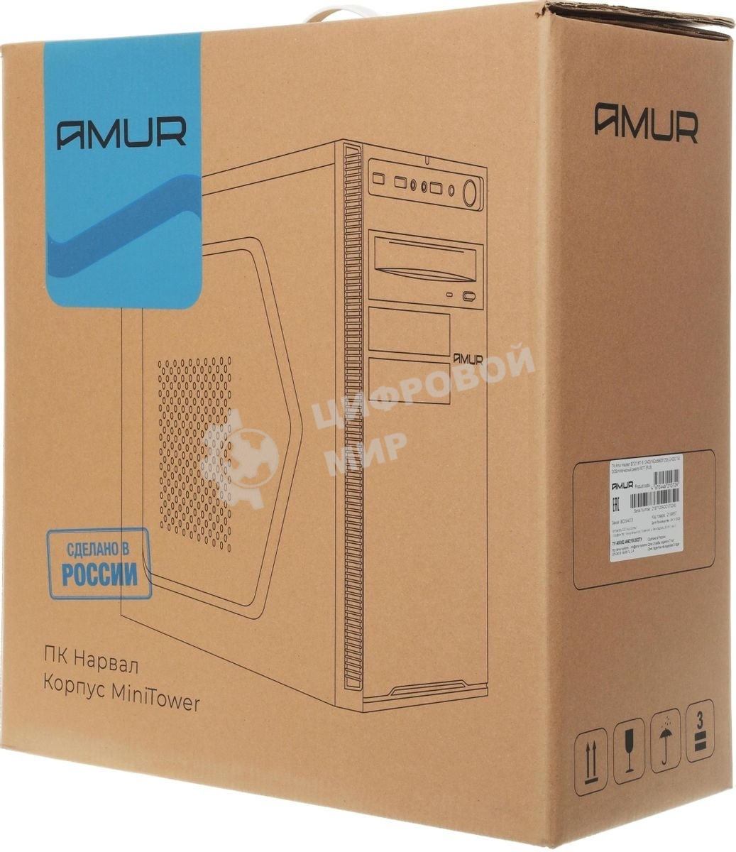 Моноблок Amur Нарвал B7I21 MT i5 12400 (2.5) 16Gb SSD 512Gb UHDG 730 FreeDOS 2x2.5GbitEth 500W мышь клавиатура черный (RUS) (2149657)