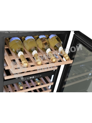 Винный шкаф встраиваемый ZÜGEL ZCWI570DB черный, 145 л, 2 отсека, 57 бут.