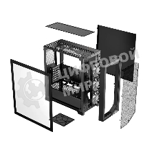 Компьютерный корпус без блока питания PCCooler C3D510 BK, Mesh Mid Tower, черный, TG, 0.7 SPCC, no fans E-ATX, ATX, mATX, mITX 170/390/205mm 2x2.5