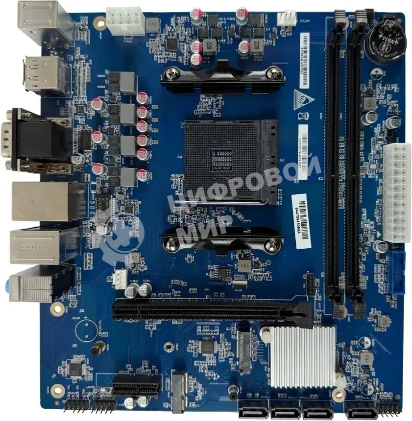Материнская плата iRU A520M-VHDi/M.2, AM4, AMD A520, 2xDDR4, 4xSATA, 1xM.2, 1xPCIe 3.0 x16, 1xPCIe x1, 1xHDMI, 1xD-Sub, 1xDP, 1x1Gb LAN, 2xUSB-A 2.0, 4xUSB-A 3.2, 5.1, mATX