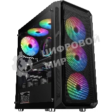 Компьютерный корпус Оклик OCC-MD301 черный без БП ATX 6x120мм 2xUSB2.0 1xUSB3.0 audio bott PSU