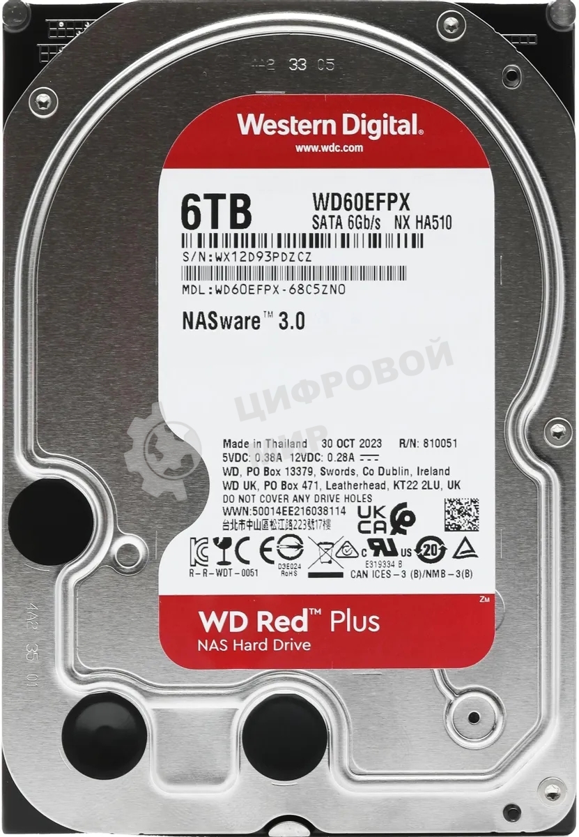 Жесткий диск HDD Western 6TB 5400RPM SATA-III 3.5