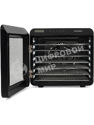 Сушка для фруктов и овощей Hyundai HYFD-8801 14под. 600Вт серебристый