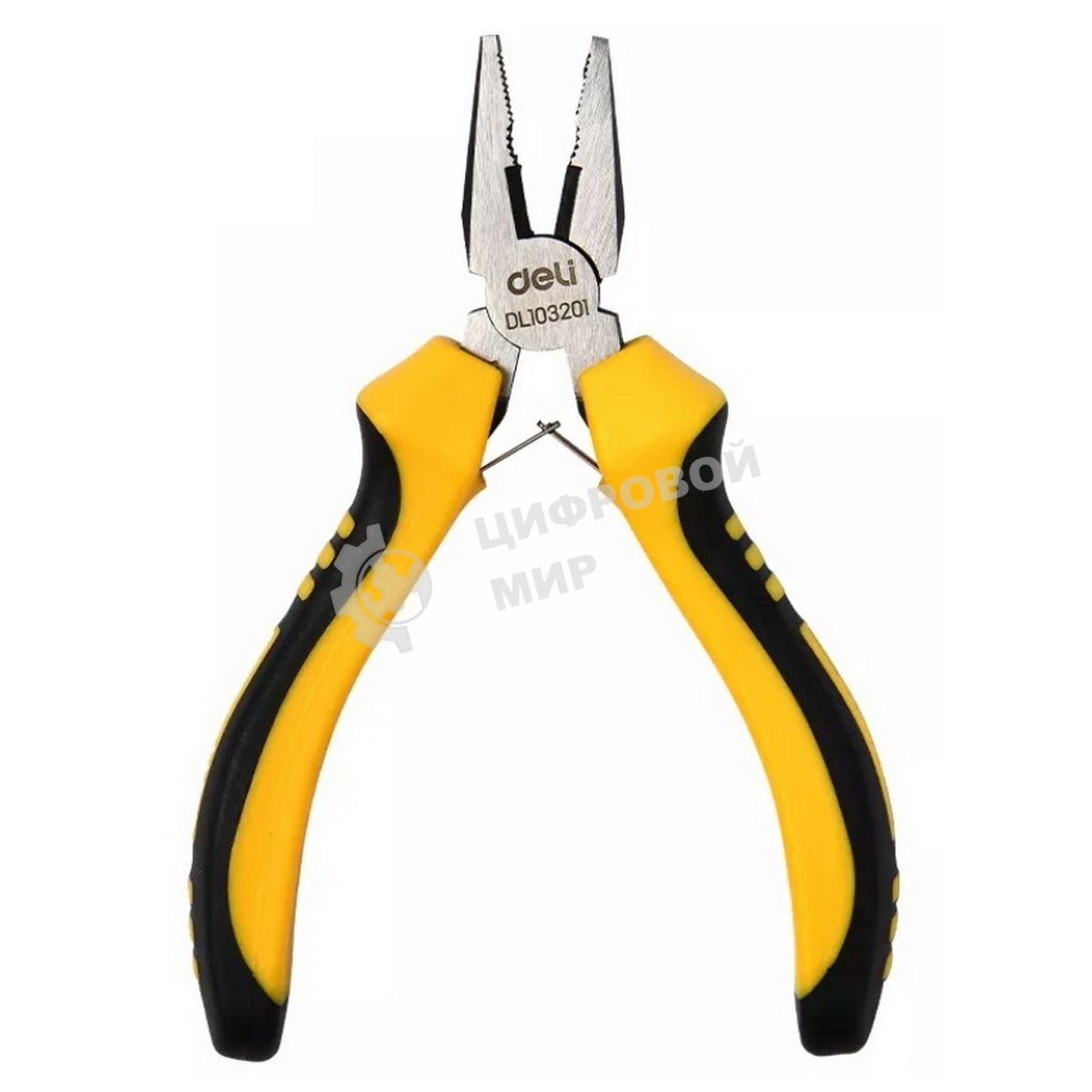 Мини-плоскогубцы Deli DL103201 115мм, двухкомпонентная рукоять