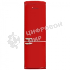 Холодильник Schaub Lorenz SLU S339R3 красный двухкамерный 230/94л морозилка снизу, No Frost