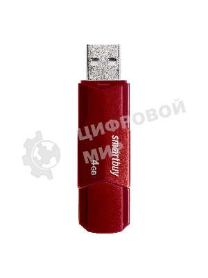 Флешка USB Smartbuy 4Gb CLUE Burgundy (SB4GbCLU-BG)