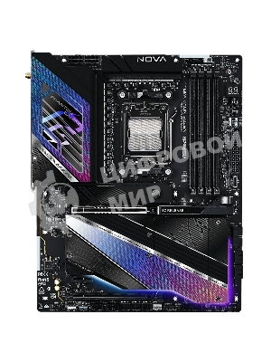 Материнская плата ASRock X870E NOVA WIFI, AM5, AMD X870E, 4xDDR5, 4xSATA, 1xPCIe 5.0 x16, 1xPCIe 3.0 x16, 1xPCIe 3.0 x1, 1xHDMI, 2xUSB4 Type-C, 5xUSB 3.2 Gen2, 3xUSB 3.2 Gen1, 1x 5Gb LAN, 3x3.5 мм, 7.1, ATX
