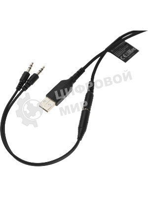 Гарнитура проводная с микрофоном A4 Bloody G200 черный/красный 2м мониторные оголовье (G200 AUX3.5-4PIN +USB)