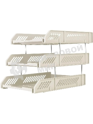 Лоток горизонтальный Deli E9209 для бумаг 268х336х118мм ассорти