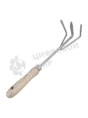 Рыхлитель трехзубый Palisad LUXE 100х345 мм, стальной, рукоятка из ясеня