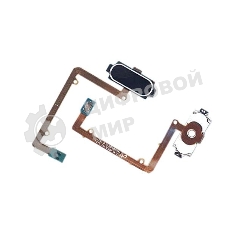 Кнопка HOME в сборе с механизмом и шлейфом для Samsung A510, черная