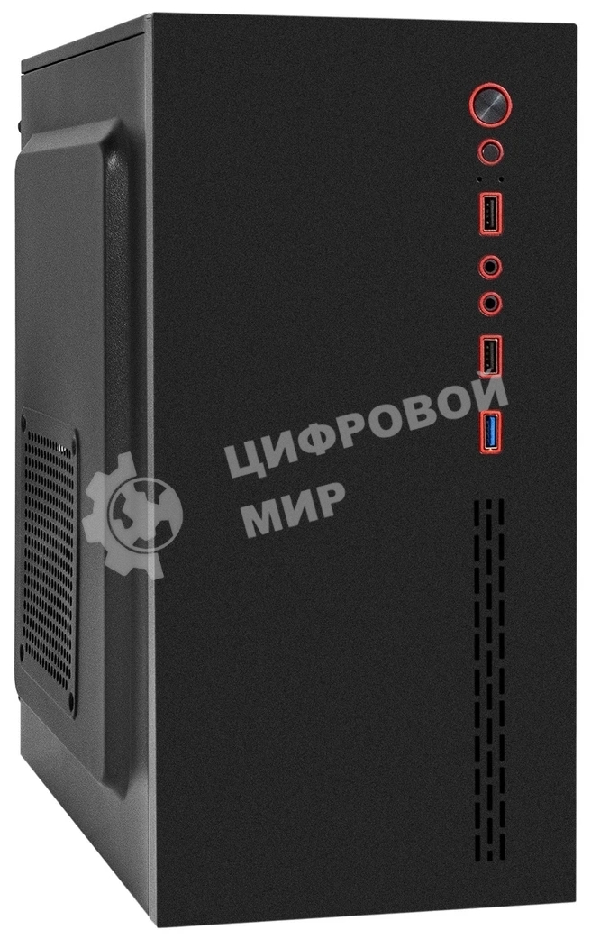 Компьютерный корпус Minitower ExeGate BAA-403-UNS450 (mATX, БП UNS450 с вент. 12см, 2*USB, HD Audio, черный)