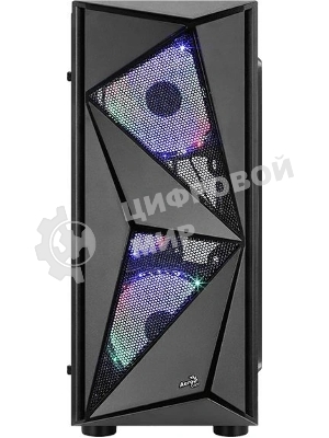 Компьютерный корпус Aerocool/Formula Glider Cosmo V1 без БП, ATX, боковое окно (закаленное стекло), черный