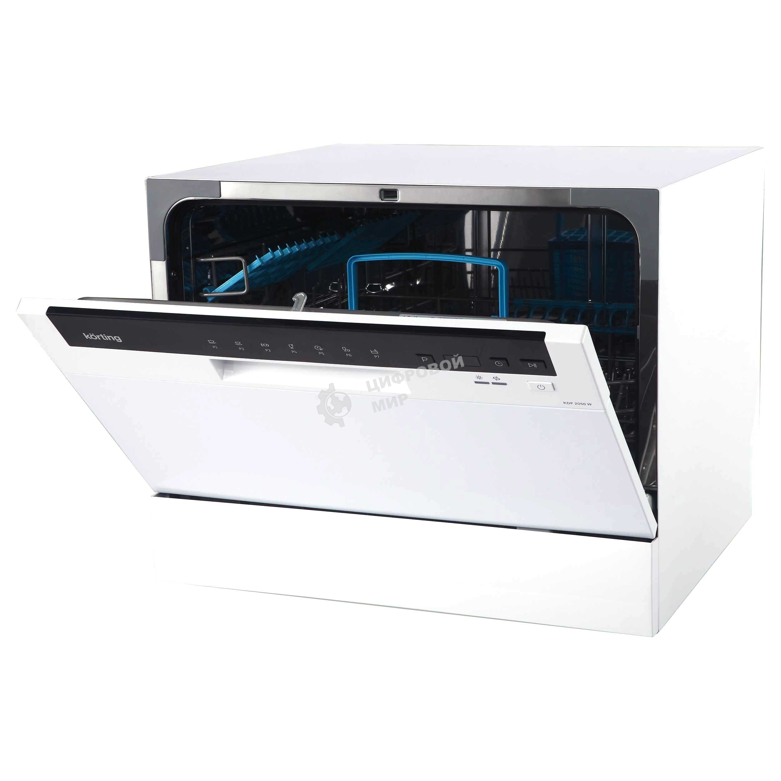 Посудомоечная машина Korting KDF 2050 W, белый, 55 см, 6 компл., 49 дБ, класс A+