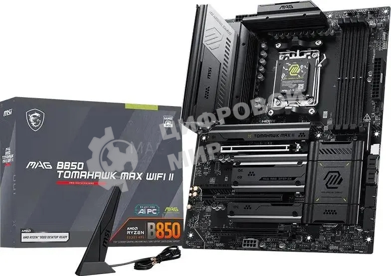 Материнская плата MSI MAG B850 TOMAHAWK MAX WIFI II Socket AM5 AMD B850 4xDDR5 ATX AC`97 8ch(7.1) 5Gigabit RAID+HDMI
