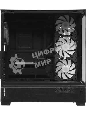 Корпус ACCORD ACC-ZA11B AR Black, Midi-Tower, чёрный, 4 x 120 мм
