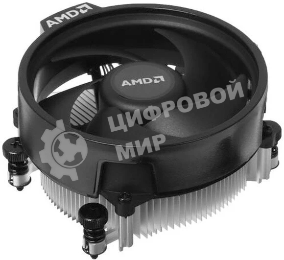 Кулер для процессора AMD Wraith Stealth OEM, 92 мм, алюминий, 2600 об/мин, 30 дБ, 4 pin PWM, 65 Вт, высота 55 мм