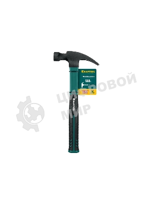 Молоток-гвоздодёр столярный KRAFTOOL Fiberglass 560 г c фиберглассовой рукояткой