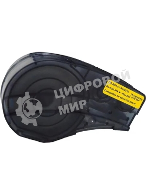Картридж ленточный Cactus CS-M210-750595YL черный шрифт, желтый фон (19.1 мм, 6.4 м) для Brady M210/M211/M210-LAB