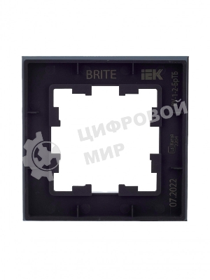 Рамка 1-местная IEK BRITE РУ-1-2-БрТБ (BR-M12-G-K45) стекло темная бронза