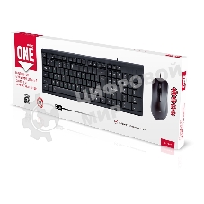 Комплект клавиатура+мышь Smartbuy ONE SBC-114282-K проводной, USB, 2400 DPI, чёрный