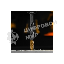 Сверло спиральное по металлу Denzel 12 x 151мм, Р6М5, Golden Tip, многогранная заточка
