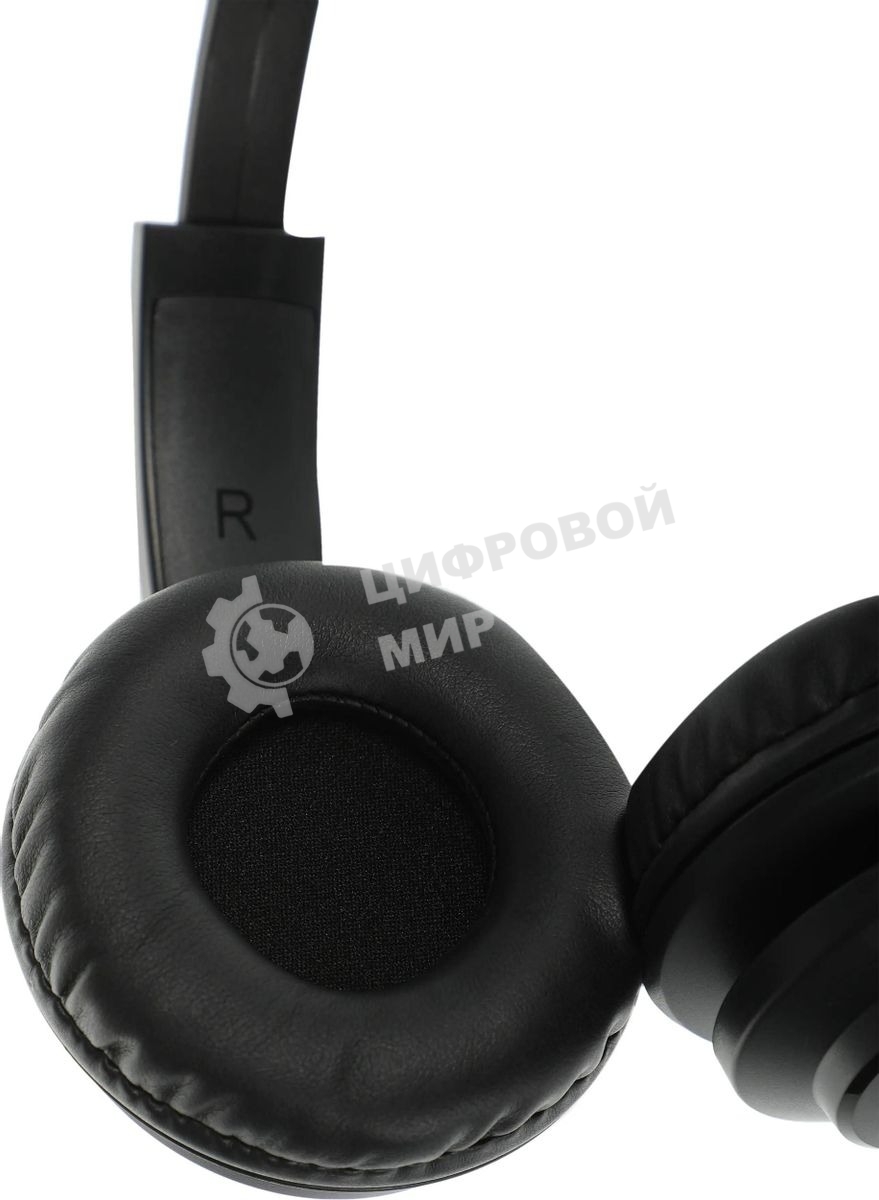 Гарнитура проводная с микрофоном A4Tech HU-10 черный 2м накладные USB оголовье