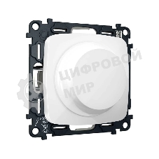 Комплект механизма светорегулятора универсального OMEGA Белый глянец 25-600W/LED 5-300W QUANT (OP1055, VM136) MO105510
