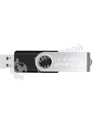 Флешка USB KingPrice KPFD2 (KPFD2A032ABK), 32Gb, USB 2.0, R/W 20/10, черный/сере