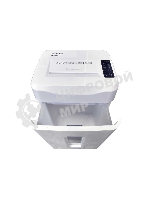 Шредер Office Kit S210N 3,9x38 белый (секр.P-4) фрагменты 16лист. 35лтр. скрепки скобы пл.карты CD