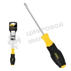Отвертка шлицевая Deli DL6331501N 3х150мм сталь Cr-V, двухкомпонентная прорезиненная рукоять