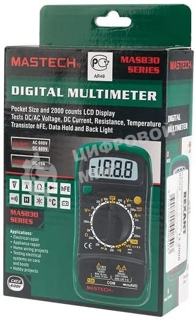 Мультиметр портативный Mastech MAS838, ручной 13-2008